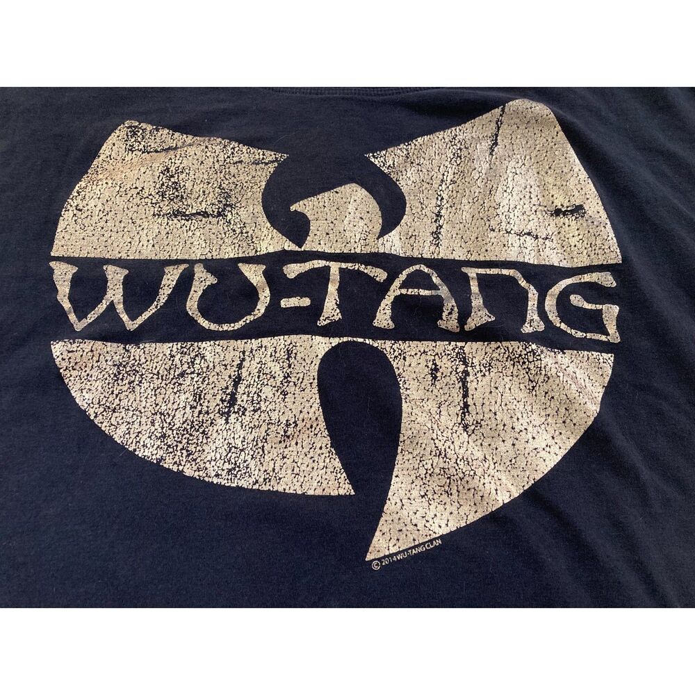 Wu-Tang Clan H&M Graphic T-Shirt Black Oversized Slouchy Rap Tee Women's Gold